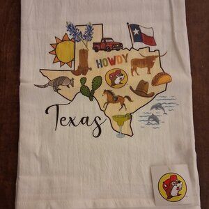 NWT Buc Ee's Collectiables - Tea Towl and Car Coasters